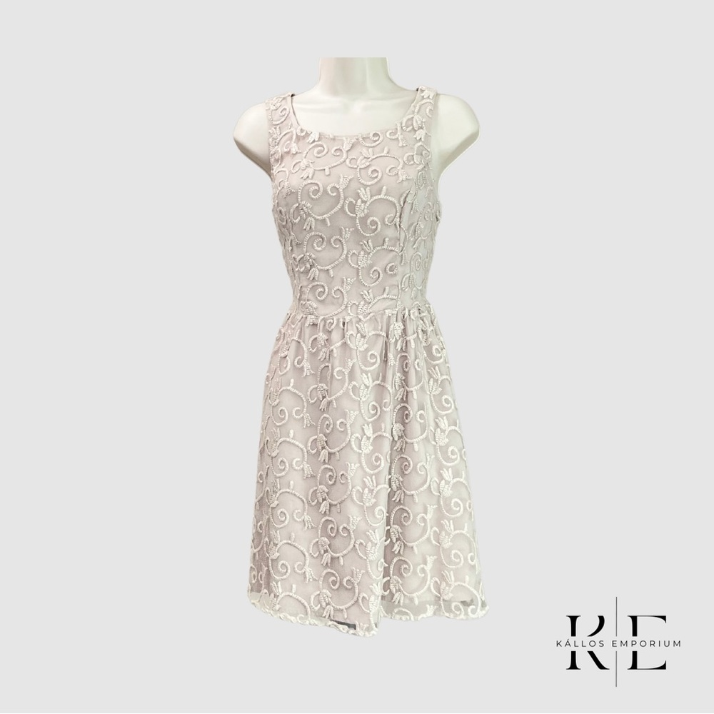 Ark & Co Beige Lace Dress